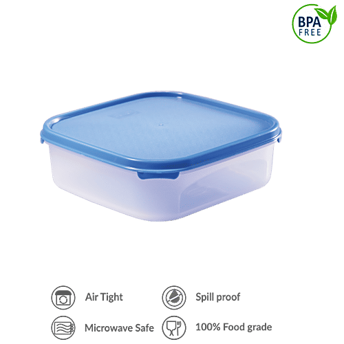 Polyset Magic Seal Square Storage Plastic Container - Royal Blue, 1.2 L  