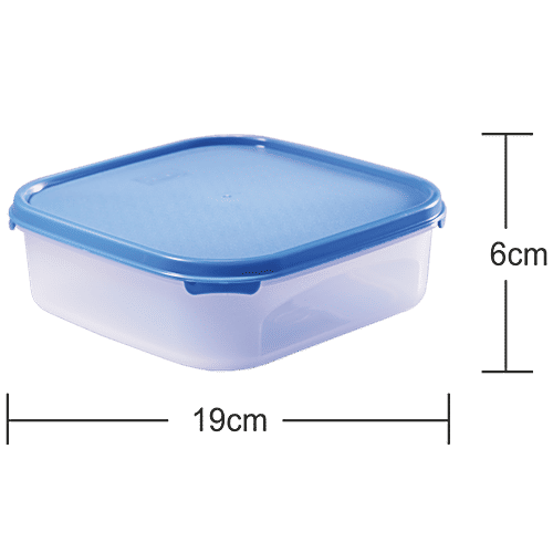Polyset Magic Seal Square Storage Plastic Container - Royal Blue, 1.2 L  