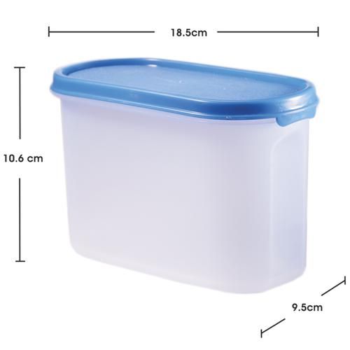Polyset Magic Seal Oval Storage Plastic Container - Royal Blue, 1.1 L  