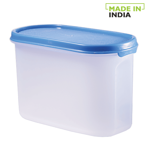 Polyset Magic Seal Oval Storage Plastic Container - Royal Blue, 1.1 L  