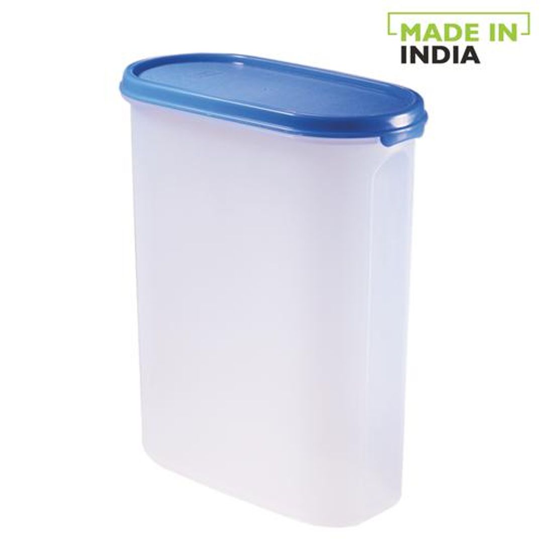 Polyset Magic Seal Oval Storage Plastic Container - Royal Blue, 2.3 L 