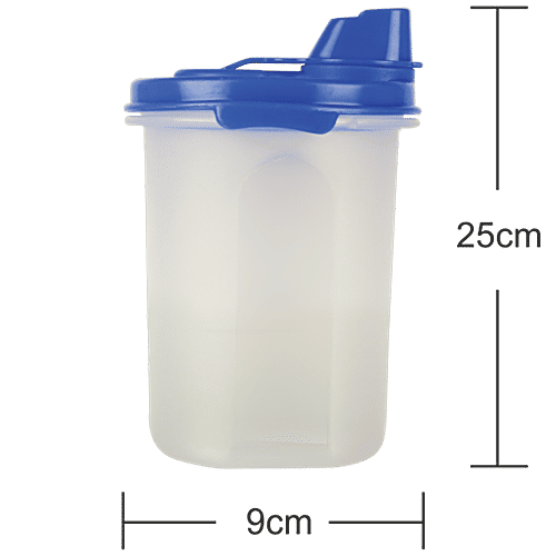 Polyset Magic Seal Round Plastic Oil Containers Royal Blue, 440 ml  