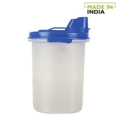 Polyset Magic Seal Round Plastic Oil Containers Royal Blue, 440 ml  
