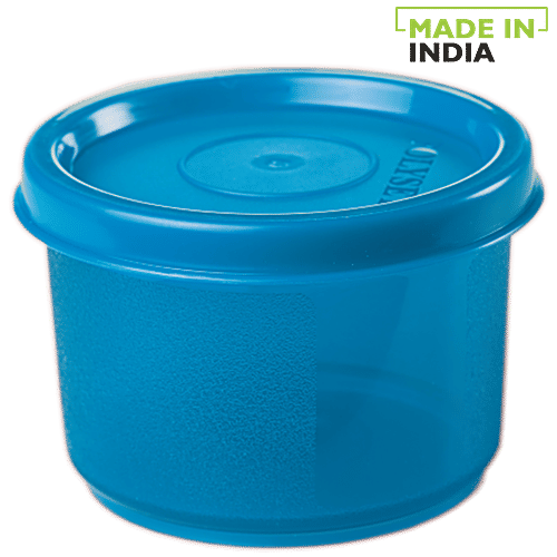 Polyset Magic Seal Round Storage Plastic Container - Blue, 100 ml (Pack of 3) 