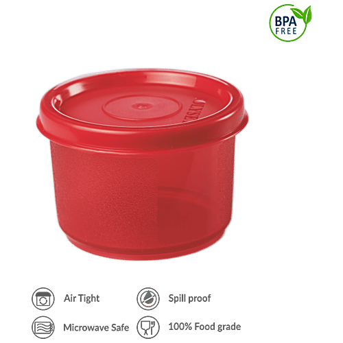 Polyset Magic Seal Round Storage Plastic Container - Royal Red, 100 ml  