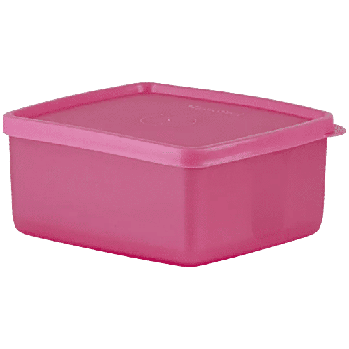 Polyset Magic Seal Storage Containers - Plastic, Rectangular, Pink, HIgh Quality, Sturdy, 600 ml