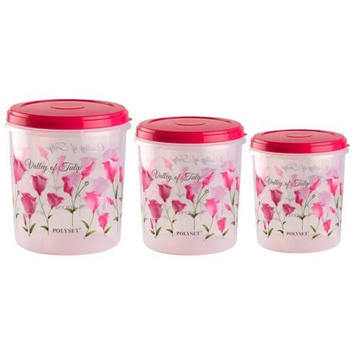 Buy Polyset Galaxy Storage Container - Plastic, Pink, Printed, Sturdy ...