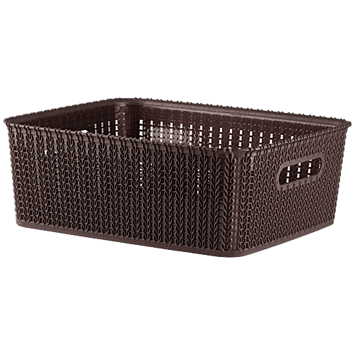 Buy Polyset Marvel 20 Multi Storage Plastic Basket Without Lid, Matt