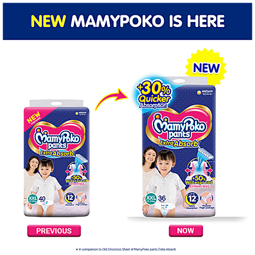 Mamypoko Pants Extra Absorb Extra Extra Large, 34 pcs