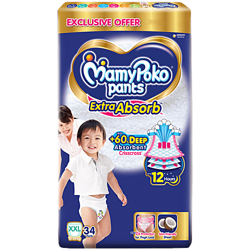 Mamypoko Pants Extra Absorb Extra Extra Large, 34 pcs