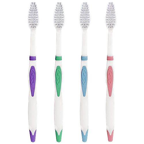 Aquawhite Sensitive Toothbrush - Ultra Soft Bristles, Colour May Vary, 4 pcs  