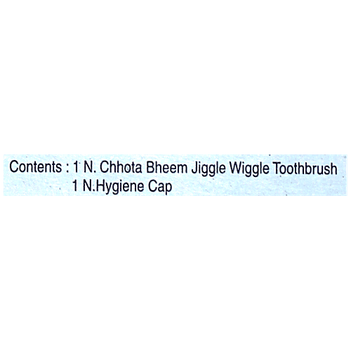 Aquawhite Chhota Bheem Jiggle Wiggle Toothbrush Blue, 1 pc  Easy Grip & Tongue Cleaner