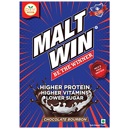 Maltwin Chocolate Drink - 100% Barley Malt + Milk - Growth & Immunity, 500 g Refill Pack Higher Protein, Higher Vitamins, Lower Sugar