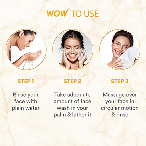 Wow Skin Science Brightening Vitamin C Face Wash - Fades Age Spots & Reduces Fine Lines, For All Skin Types, 100 ml Tube No Parabens & Sulphate