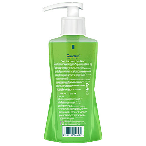 Himalaya Purifying Neem Face Wash, 400 ml  