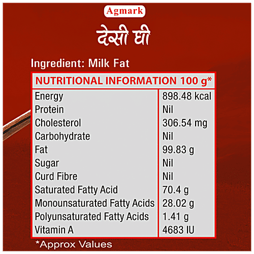 Namaste India Desi Ghee, 500 ml Tin