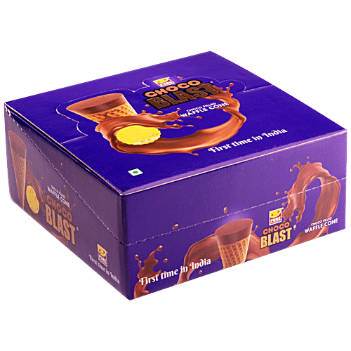 Pure Temptation Choco Blast Waffle Cone Chocolate, 540 g (36 pcs x 15 g each) Zero Trans Fat