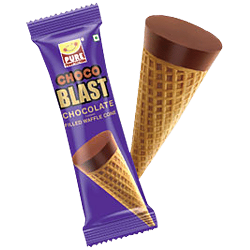 Pure Temptation Choco Blast Waffle Cone Chocolate, 540 g (36 pcs x 15 g each) Zero Trans Fat