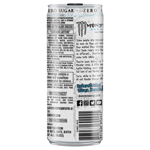 Monster Ultra Energy Drink - Zero Sugar, 350 ml  Zero Sugar