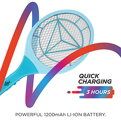 Nippo Rechargeable Mosquito Bat - Polycarbonate, Terminator 2, Over Charge Protection, Shock Proof, Li-On Battery, 1 pc Shockproof