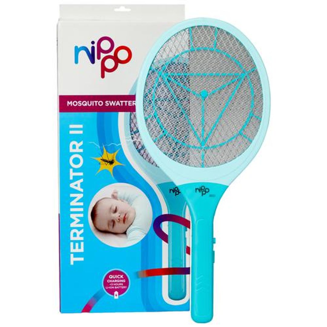 Nippo Rechargeable Mosquito Bat - Polycarbonate, Terminator 2, Over Charge Protection, Shock Proof, Li-On Battery, 1 pc 