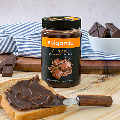 Buy Epigamia Spreads Chocolate Hazelnut, Made from Ghee, Source of