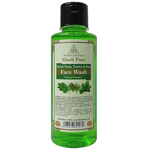 Buy Khadi Pure Herbal Neem, Teatree & Basil Face Wash Online at Best