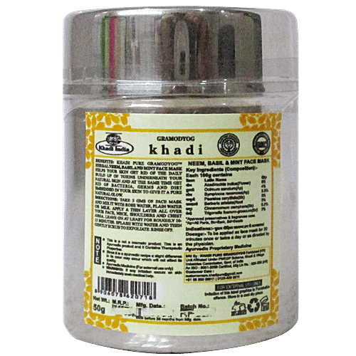 Buy Khadi Pure Herbal Neem, Basil & Mint Face Mask For AntiAcne