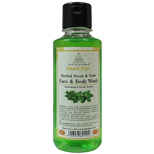 Buy Khadi Pure Herbal Neem & Tulsi Face & Body Wash Online at Best Price of Rs 160 bigbasket