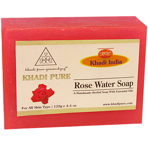 Buy Khadi Pure Rose Water Handmade Herbal Soap Online at Best Price of Rs 85 bigbasket