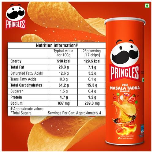 Buy Pringles Potato Chips - Desi Masala Flavoured, Crunchy, Crispy ...