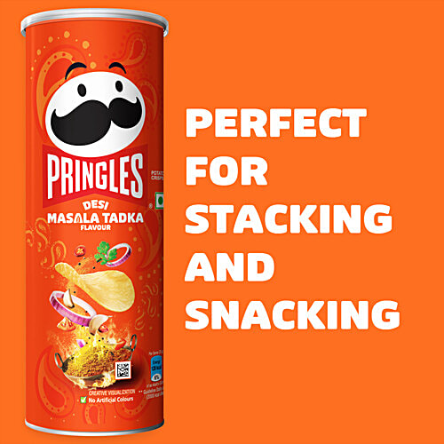 Pringles Desi Masala Tadka Potato Crisps, 102 g