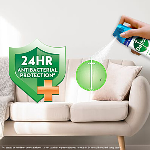 Dettol Spring Blossom Multi Surface Disinfectant Spray, 225 ml 24 hours Antibacterial protection, Germ Kill on Hard and Soft Surfaces