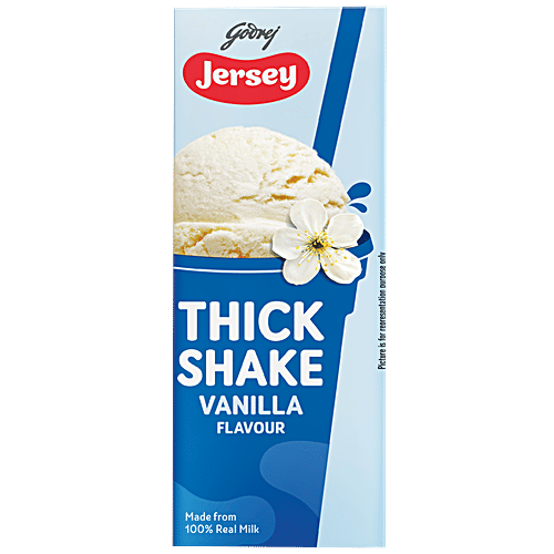 Godrej Jersey Vanilla Thick Shake, 180 ml  Natural Source of Calcium, Proteins & Minerals