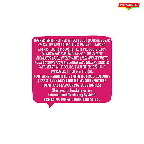 Britannia Little Hearts Strawberry Biscuits, 34.5 g  Zero Trans Fat