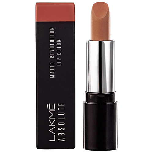 Lakme Absolute Matte Revolution Lip Color -  304, Brazen Caramel, 3.5 g  