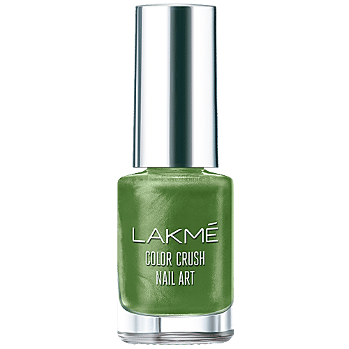 Lakme Color Crush Nail Art - M18, Deep Olive, 6 ml  