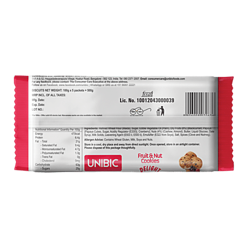 Unibic Fruit And Nut Cookies Calories at David Sanchez blog