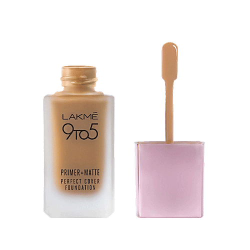 Lakme 9To5 Primer + Matte Perfect Cover Foundation - N340, Neutral Almond, 25 ml  