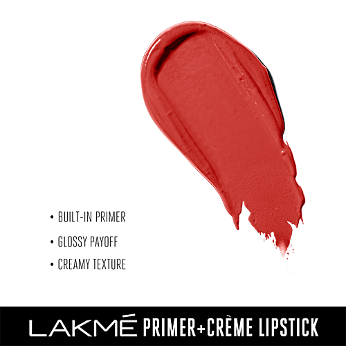 Lakme 9To5 Primer + Creme Lip Color - Ruby Result, CR1, 3.6 g  