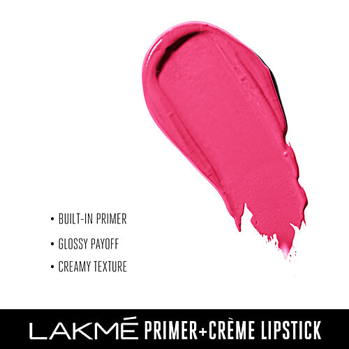 Lakme 9To5 Primer + Creme Lip Color - Pink Shock, CP6, 3.6 g  