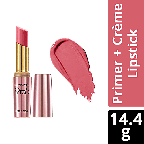 Lakme 9To5 Primer + Creme Lip Color -  Pink Twist, CP9, 3.6 g  