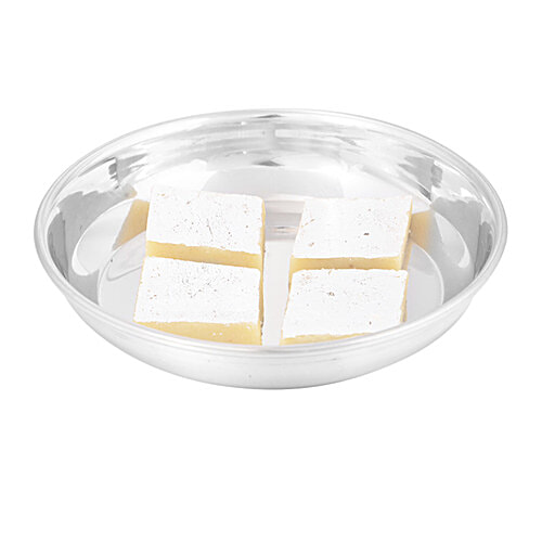BB Home Steel Pudding/Halwa Bowl/Plate - No.6.5, 2 pcs  