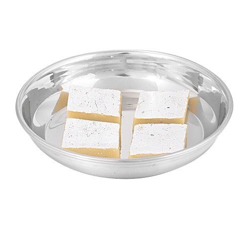 BB Home Steel Pudding/Halwa Bowl/Plate - No.6.5, 2 pcs  