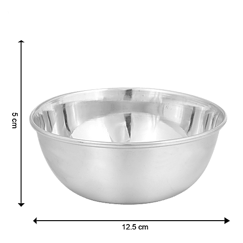 bb home Bowl/Vatti/Katori - No. 7, Prem, Stainless Steel, 400 ml (Set of 4) Dishwasher Safe