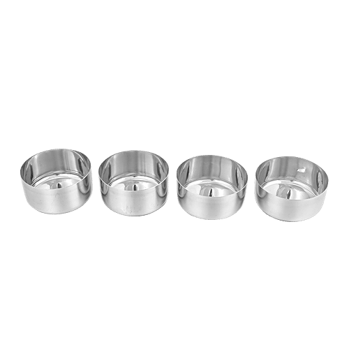 bb home Bowl/Vatti/Katori - No. 5.5, Sada, Stainless Steel, 200 ml (Set of 4) Dishwasher Safe