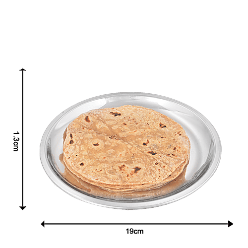 bb home Snack Plate/Thali - No. 8, China, Stainless Steel, 2 pcs  Dishwasher Safe