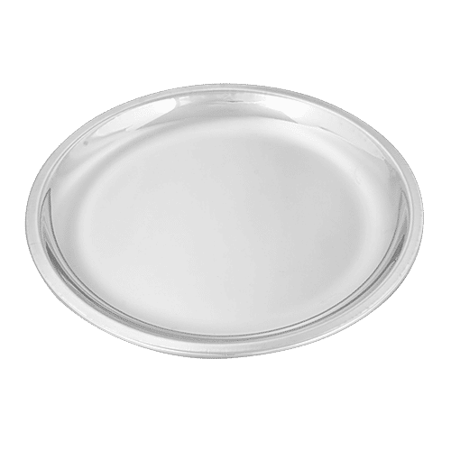 bb home Snack Plate/Thali - No. 8, China, Stainless Steel, 2 pcs  Dishwasher Safe