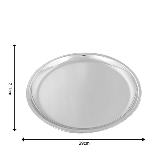 BB Home Steel Dinner Plate/Thali - No. 12, China, 2 pcs  