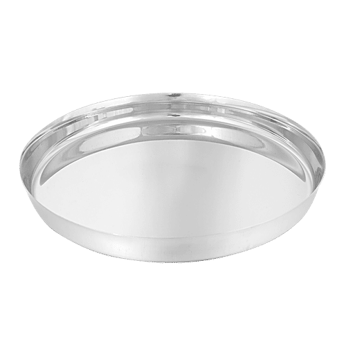 BB Home Steel Dinner Plate/Thali - No. 14, Gujrati, 2 pcs  
